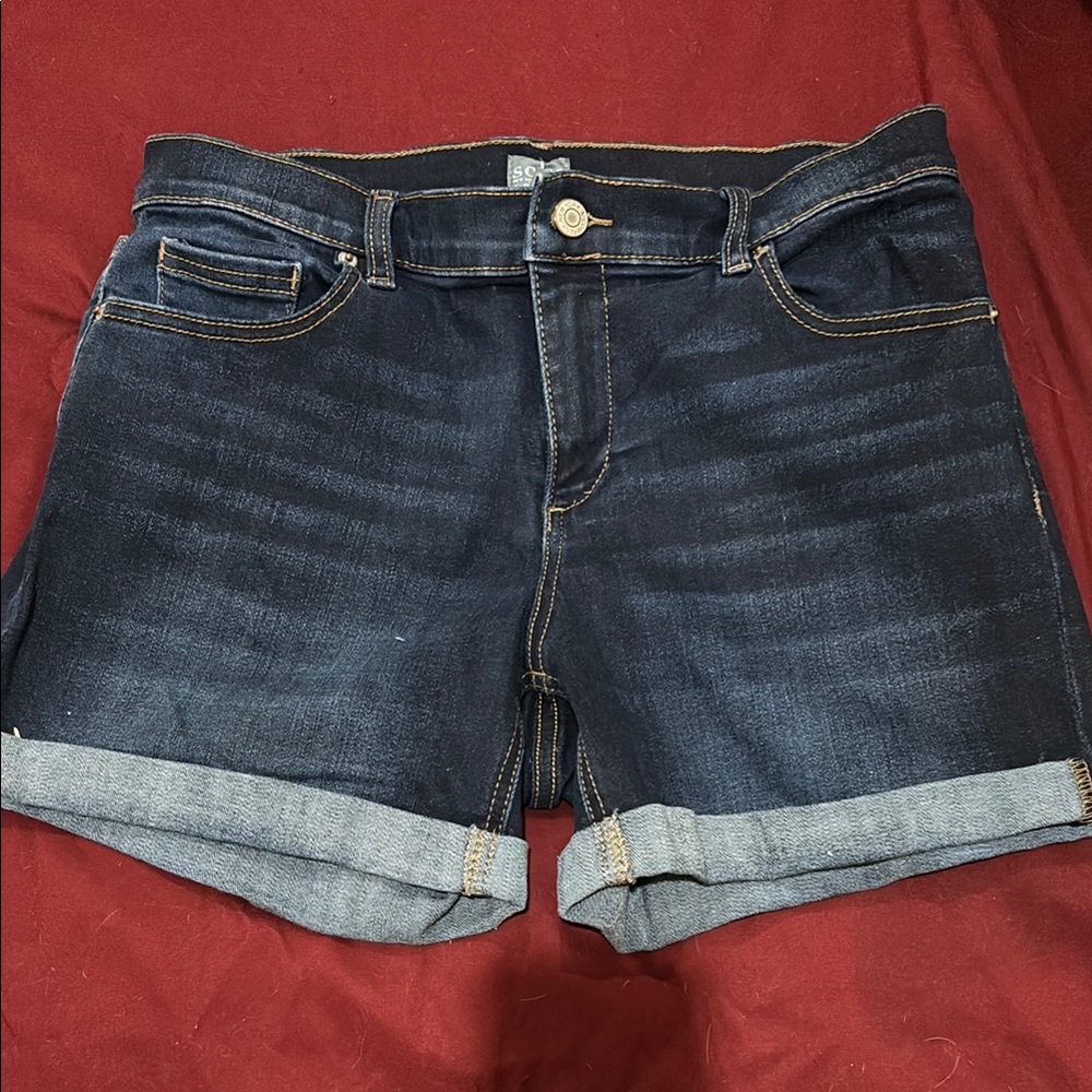 Soho Apparel Blue Jean Cuffed Shorts